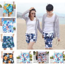 Fashion Womens Men Lovers Summer Sports Casual Beach Boards Shorts with Elastic Waist